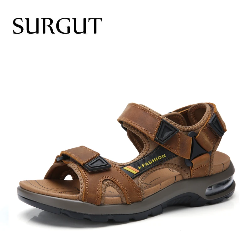 SURGUT Brand Hot Sale Summer Fashion Beach Sandals Men Shoes Hollow High Quality Sandals Light Genuine Leather Comfort Sandals
SURGUT Brand Hot Sale Summer Fashion Beach Sandals Men Shoes Hollow High Quality Sandals Light Genuine Leather Comfort Sandals