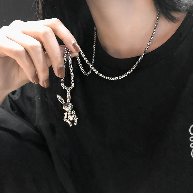 Rabbit Bunny Titanium Steel Necklace for Women Men Unisex Hip Hop Long Pendant Sweater Chain Fashion Jewelry Birthday Gift New
Rabbit Bunny Titanium Steel Necklace for Women Men Unisex Hip Hop Long Pendant Sweater Chain Fashion Jewelry Birthday Gift New