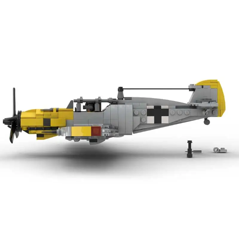 

MOC building blocks toy gift germany-world war ii military Model of the weapon of the BF-109 fighter jet mersher schmitter