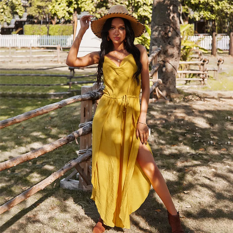 Holiday Style Spaghetti Strap Jumpsuit Women Spring Summer Long Lace Up Sexy High Waist Jumpsuit For Women 2021 New Loose
Holiday Style Spaghetti Strap Jumpsuit Women Spring Summer Long Lace Up Sexy High Waist Jumpsuit For Women 2021 New Loose