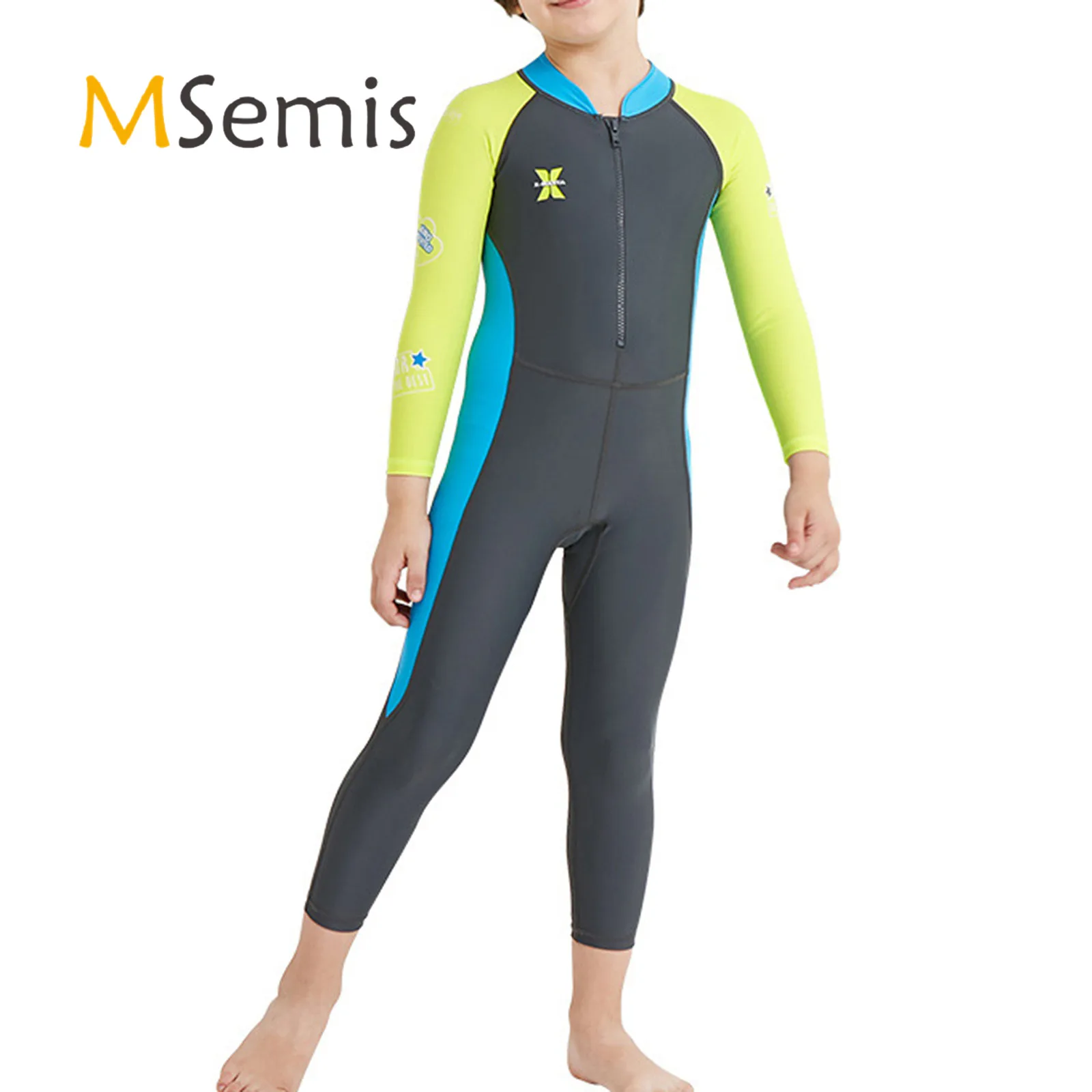 Kids Girls and Boys Swimsuit One Piece Mock Neck Long Sleeves Colorblock Long Swimming Bathing Suit Jumpsuit Swimwear
Kids Girls and Boys Swimsuit One Piece Mock Neck Long Sleeves Colorblock Long Swimming Bathing Suit Jumpsuit Swimwear