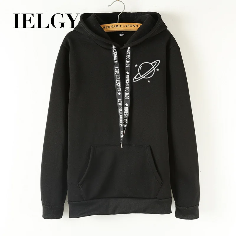 IELGY Casual planet printing women's solid color pullover pocket winter fleece trend women
IELGY Casual planet printing women's solid color pullover pocket winter fleece trend women