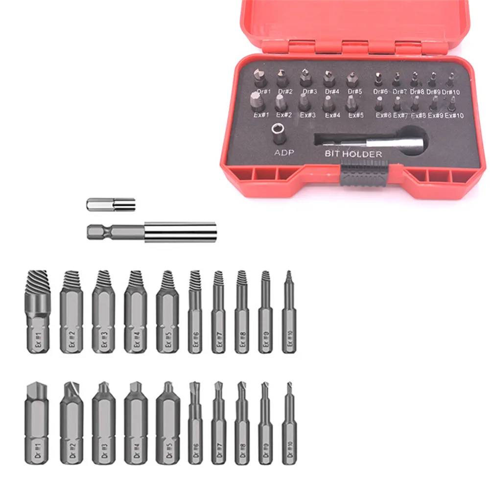 22pcs/Set Screwdriver Extractor Remover Disassemble Screws Bolt Stud Slip Teeth Damaged Demolish Stripped Broken Remover Tools
22pcs/Set Screwdriver Extractor Remover Disassemble Screws Bolt Stud Slip Teeth Damaged Demolish Stripped Broken Remover Tools