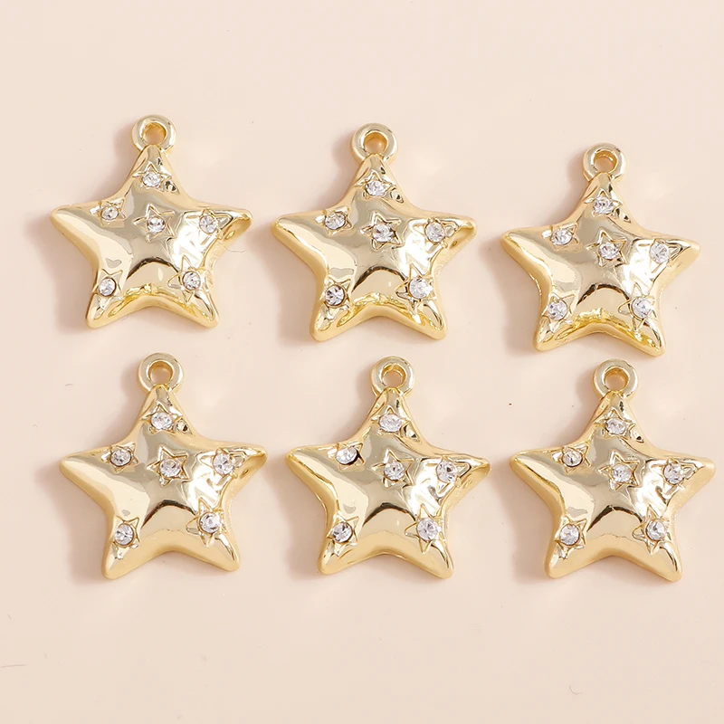 8pcs 19*17mm Exquisite Crystal Stars Charms for Dangle Earrings Pendants of Necklaces Bracelets DIY Jewelry Making Acessories
8pcs 19*17mm Exquisite Crystal Stars Charms for Dangle Earrings Pendants of Necklaces Bracelets DIY Jewelry Making Acessories