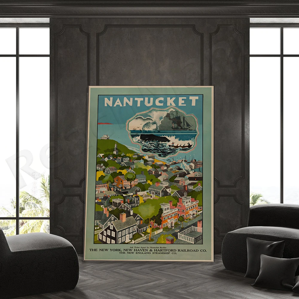 Nantucket Vintage Poster, Nantucket Retro Print, Vintage American Travel Poster |
Nantucket Vintage Poster, Nantucket Retro Print, Vintage American Travel Poster |