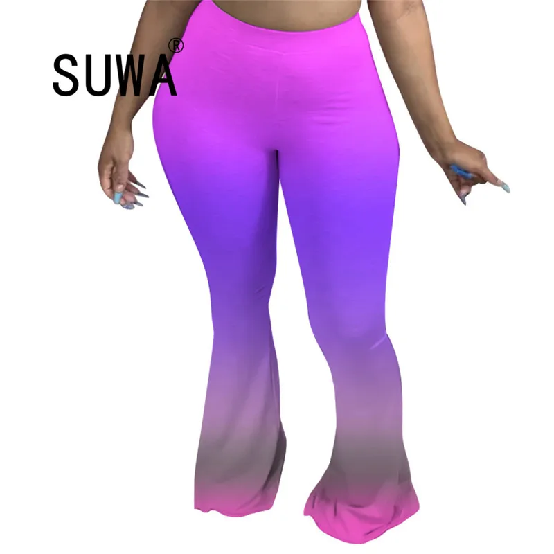 Hot Women Active Wear Gradient Tie Dye Print High Wasit Flare Bell Bottom Pants Classic Elastic Wide Leg Trousers Joggers
Hot Women Active Wear Gradient Tie Dye Print High Wasit Flare Bell Bottom Pants Classic Elastic Wide Leg Trousers Joggers