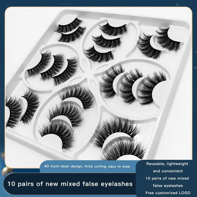 10 Pairs Of 3D False Eyelashes Naturally Thick And Curled Easy To Wear Reusable Exaggerated Fashion Makeup Tools
10 Pairs Of 3D False Eyelashes Naturally Thick And Curled Easy To Wear Reusable Exaggerated Fashion Makeup Tools
