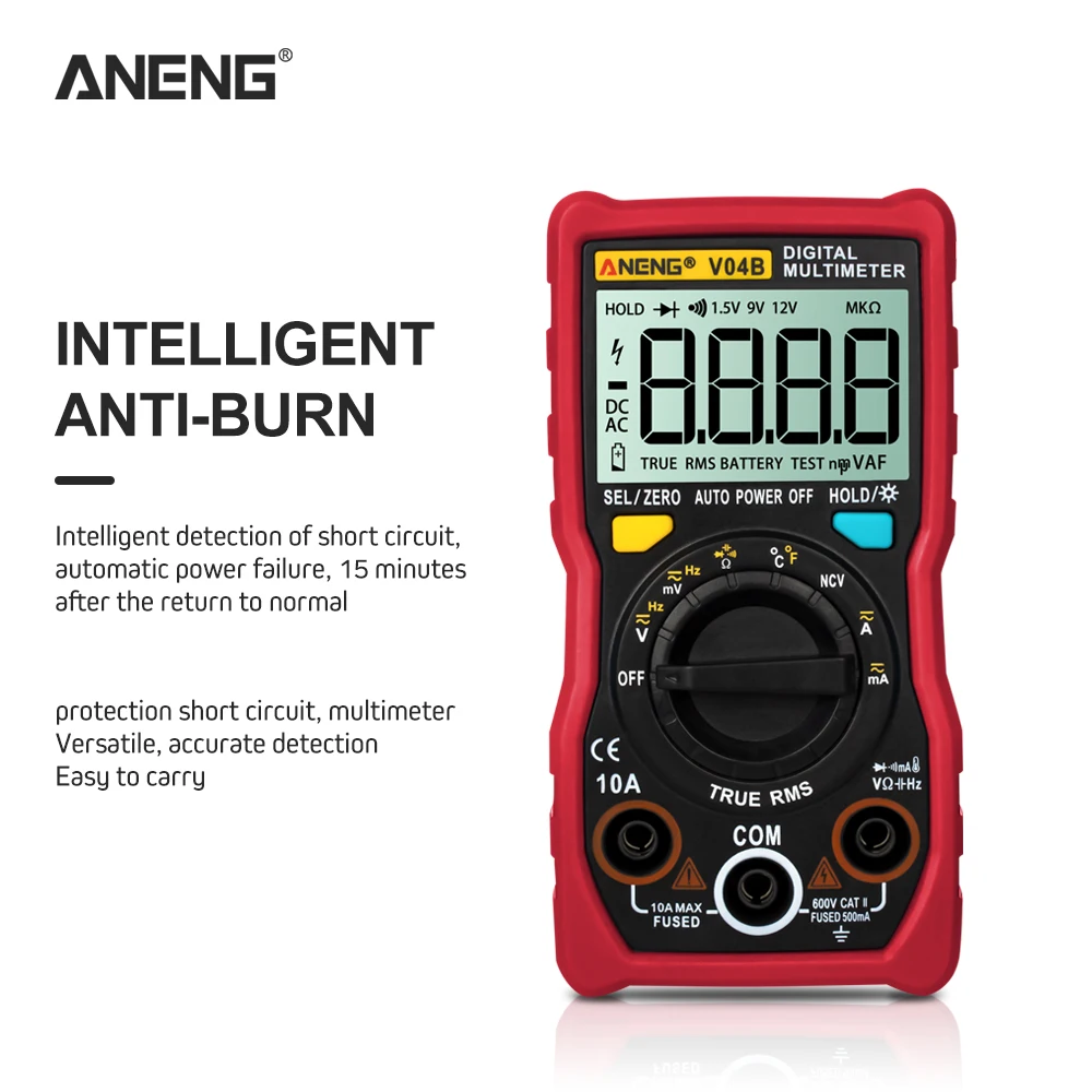ANENG V04B True RMS Digital Professional Multimeter Tester Multimeter Autorange Multimetro AC/DC Current Voltage Ampere Meter
ANENG V04B True RMS Digital Professional Multimeter Tester Multimeter Autorange Multimetro AC/DC Current Voltage Ampere Meter
