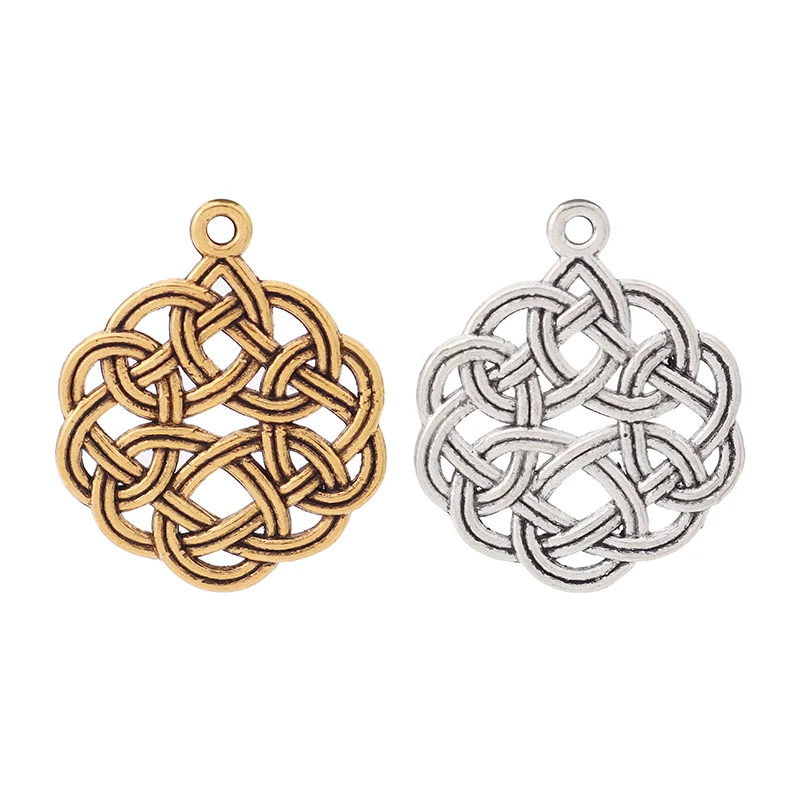 20 x Tibetan Silver/Gold Color Celtics Chinese knot Round Charms Pendants for DIY Necklace Bracelet Jewelry Making Findings
20 x Tibetan Silver/Gold Color Celtics Chinese knot Round Charms Pendants for DIY Necklace Bracelet Jewelry Making Findings