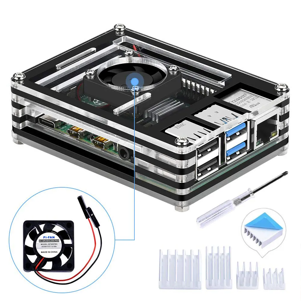 Acrylic Case Heatsinks With Cooling Fan Heat Dissipation Dust Resistant Protective Durable Home Cover 9 Layer 4
Acrylic Case Heatsinks With Cooling Fan Heat Dissipation Dust Resistant Protective Durable Home Cover 9 Layer 4