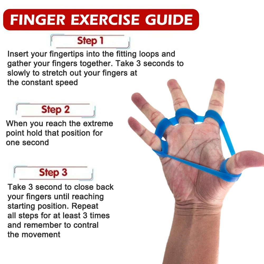 3PCS Finger Gripper Silicone Hand Gripper Resistance Band Hand Grip Wrist Stretcher Finger Expander Strength Trainer Exercise
3PCS Finger Gripper Silicone Hand Gripper Resistance Band Hand Grip Wrist Stretcher Finger Expander Strength Trainer Exercise
