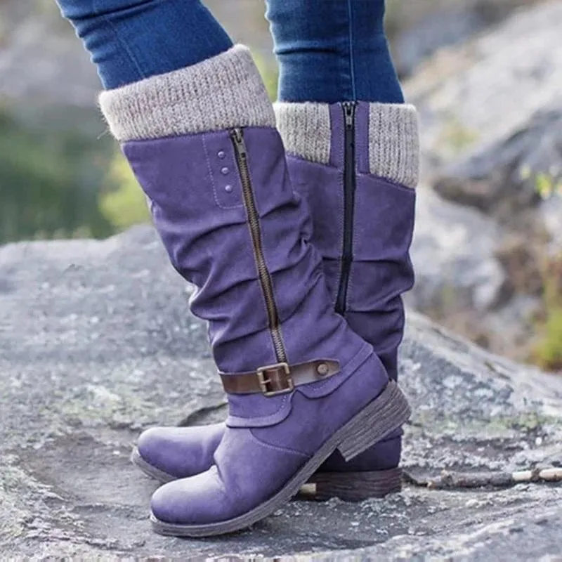 New Martin Boots for Women Autumn Winter Mid Calf Boots Women's Shoes Retro Belt Buckle Leather Knitting Long Boots Botas Mujer
New Martin Boots for Women Autumn Winter Mid Calf Boots Women's Shoes Retro Belt Buckle Leather Knitting Long Boots Botas Mujer