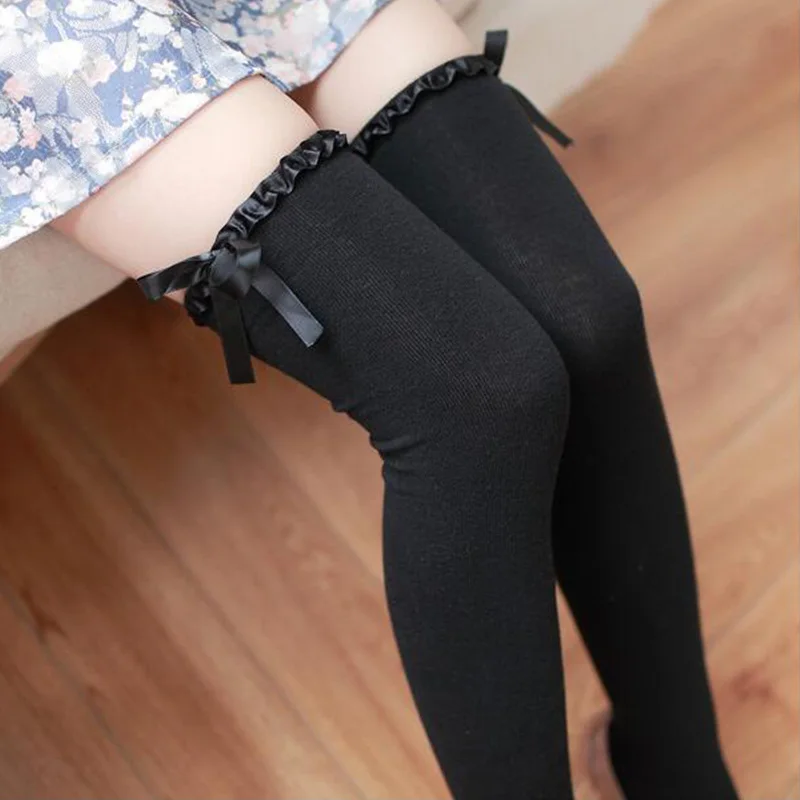 Soft Cotton Women Knee High Stockings Sweet Lolita Ruffle Bow Long Socks Female Girls Spring Autumn Thigh High Socks
Soft Cotton Women Knee High Stockings Sweet Lolita Ruffle Bow Long Socks Female Girls Spring Autumn Thigh High Socks