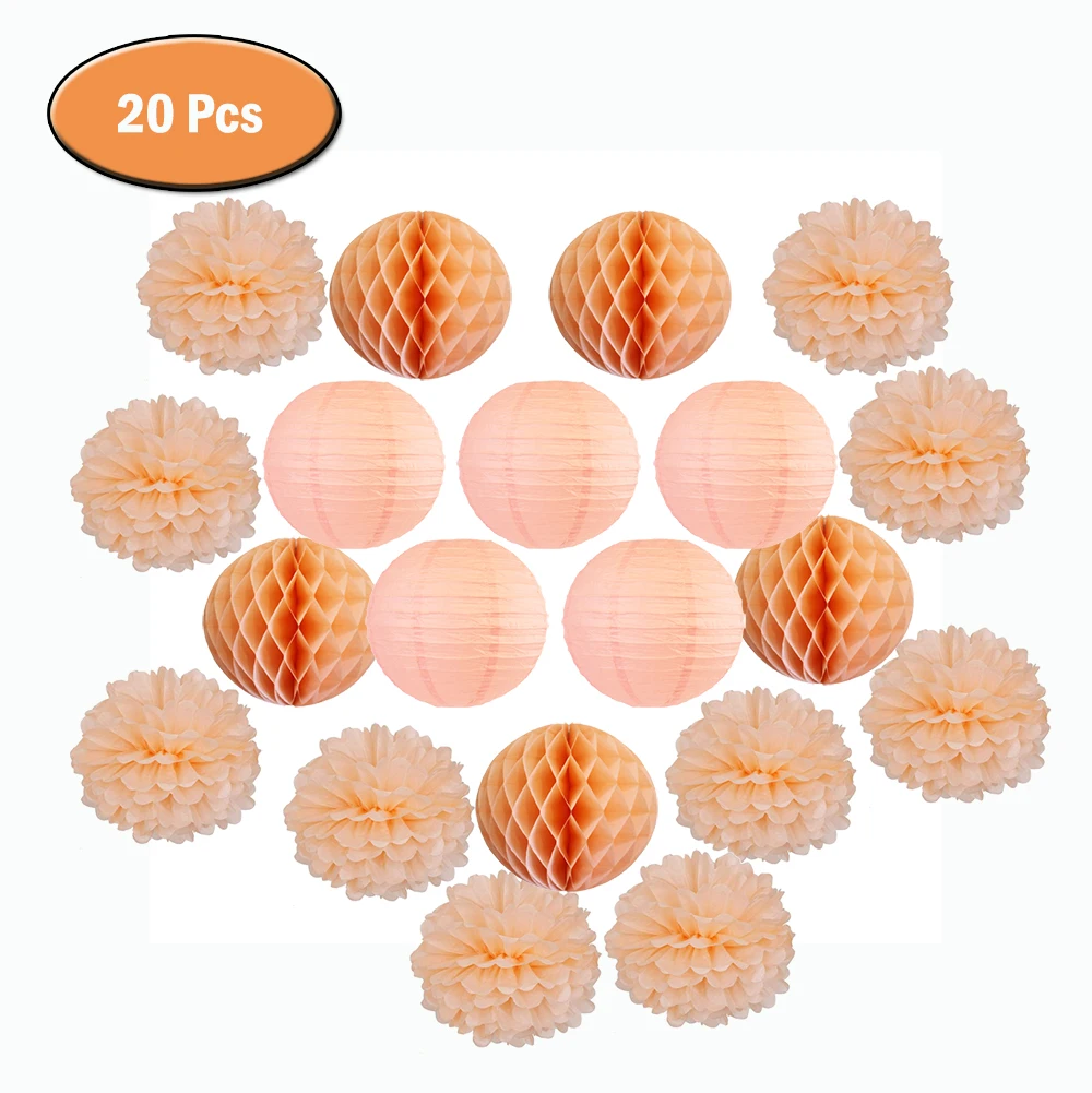 20 Pcs Peach Paper Ball Decorations 20cm Hanging Paper Honeycomb Balls Tissue Poms and Lanterns for Wedding Babyshower Decor
20 Pcs Peach Paper Ball Decorations 20cm Hanging Paper Honeycomb Balls Tissue Poms and Lanterns for Wedding Babyshower Decor