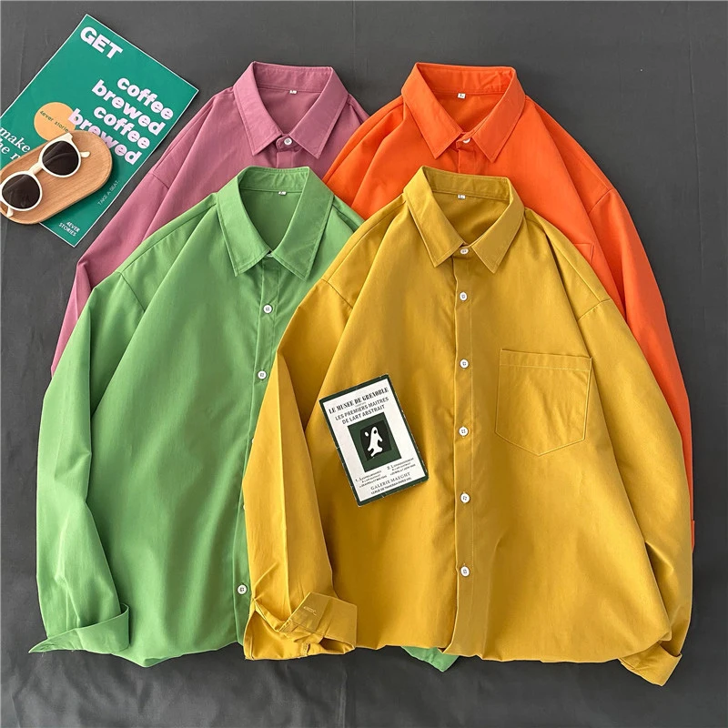 Spring autumn new long-sleeved solid color shirt women comfortable versatile casual loose retro Korean Large size shirt jacket10
Spring autumn new long-sleeved solid color shirt women comfortable versatile casual loose retro Korean Large size shirt jacket10