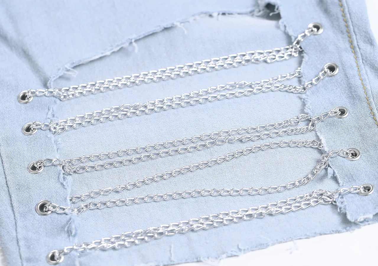 Plus Size 2 Two Piece Set Women Sexy Denim Chain Hole Jacket Suits Tracksuit Casual Long Sleeve Jeans Crop Tops Shorts Outfits
Plus Size 2 Two Piece Set Women Sexy Denim Chain Hole Jacket Suits Tracksuit Casual Long Sleeve Jeans Crop Tops Shorts Outfits