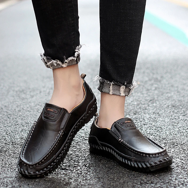 Brand Men Casual Shoes genuine Leather Flats Breathable Designer Shoes handmade sewing Moccasins Men Slip-On Loafers big size 48
Brand Men Casual Shoes genuine Leather Flats Breathable Designer Shoes handmade sewing Moccasins Men Slip-On Loafers big size 48