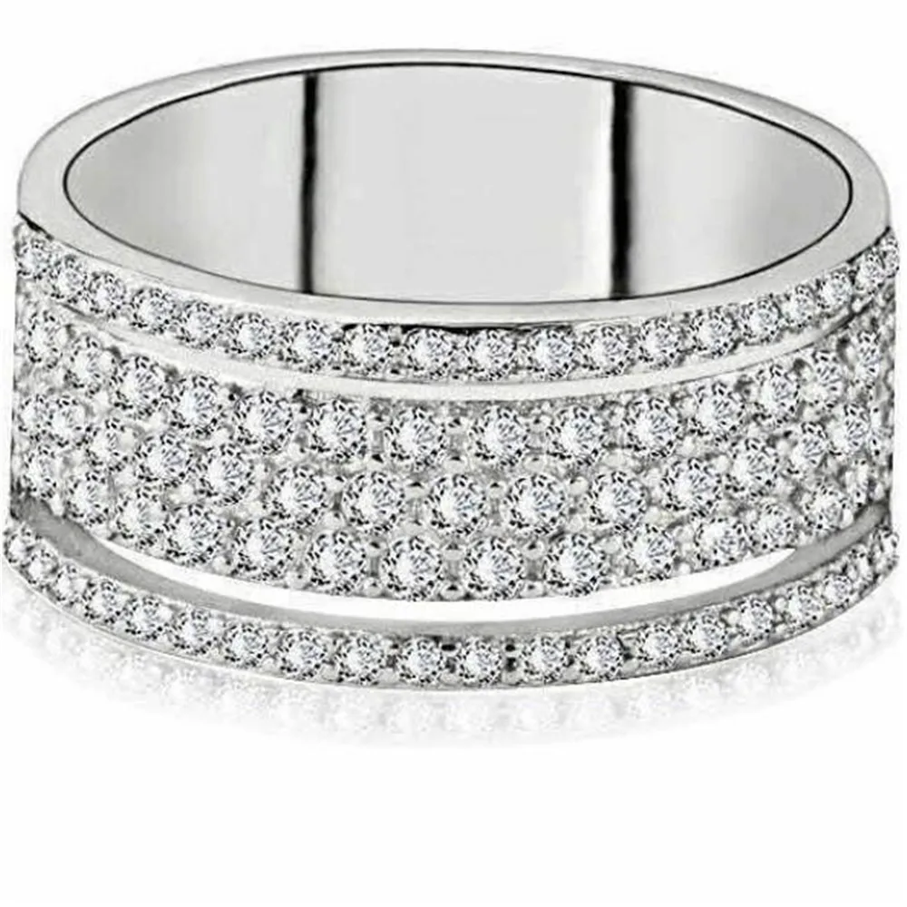 Exquisite fashion temperament three-row shiny zircon ring exquisite bridal wedding jewelry white engagement ring female gift
Exquisite fashion temperament three-row shiny zircon ring exquisite bridal wedding jewelry white engagement ring female gift