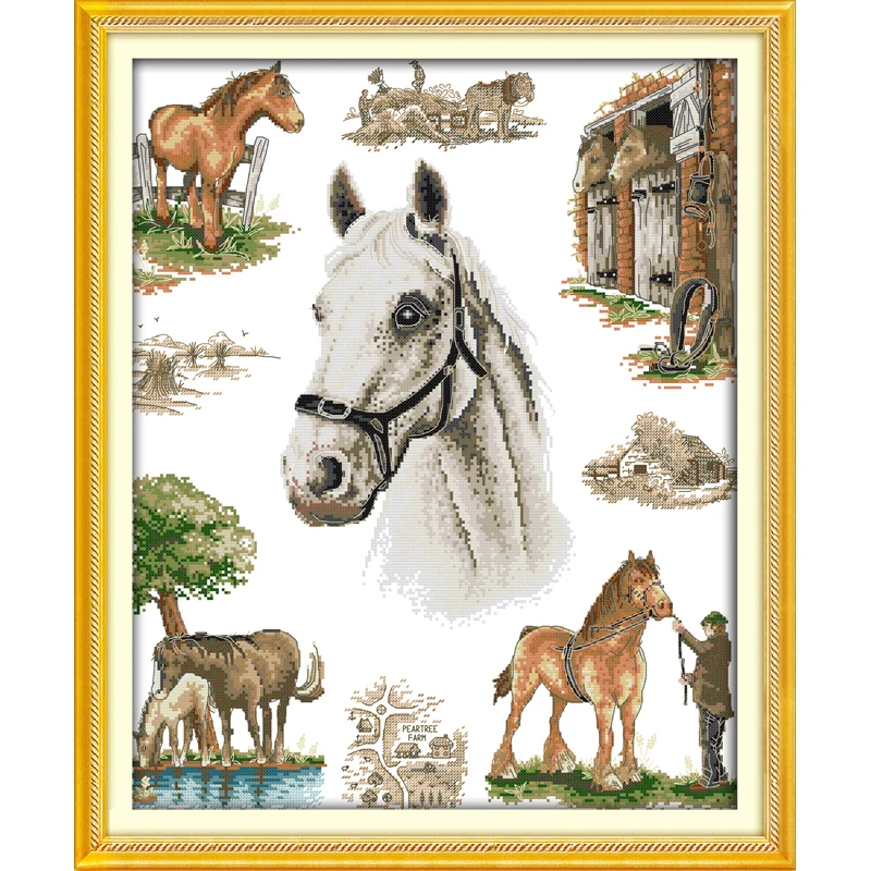 Everlasting Love The Home Of Horse Chinese Cross Stitch Kits Ecological Cotton Stamped 14 11CT DIY New Year Decorations For Hone
Everlasting Love The Home Of Horse Chinese Cross Stitch Kits Ecological Cotton Stamped 14 11CT DIY New Year Decorations For Hone