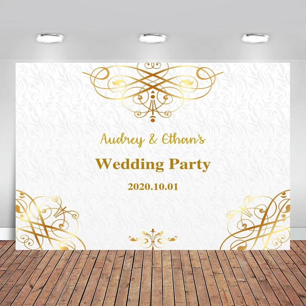 Photography Backdrops Gold and White Personalized Customization Studio Background for Wedding Party Photo Booth Props
Photography Backdrops Gold and White Personalized Customization Studio Background for Wedding Party Photo Booth Props
