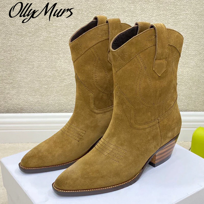 Ollymurs Retro Cow Suede Riding Boots Spring Autumn Brand Design Leather Women Shoes Luxury Fashion Ankle Slip-On Female Boot
Ollymurs Retro Cow Suede Riding Boots Spring Autumn Brand Design Leather Women Shoes Luxury Fashion Ankle Slip-On Female Boot