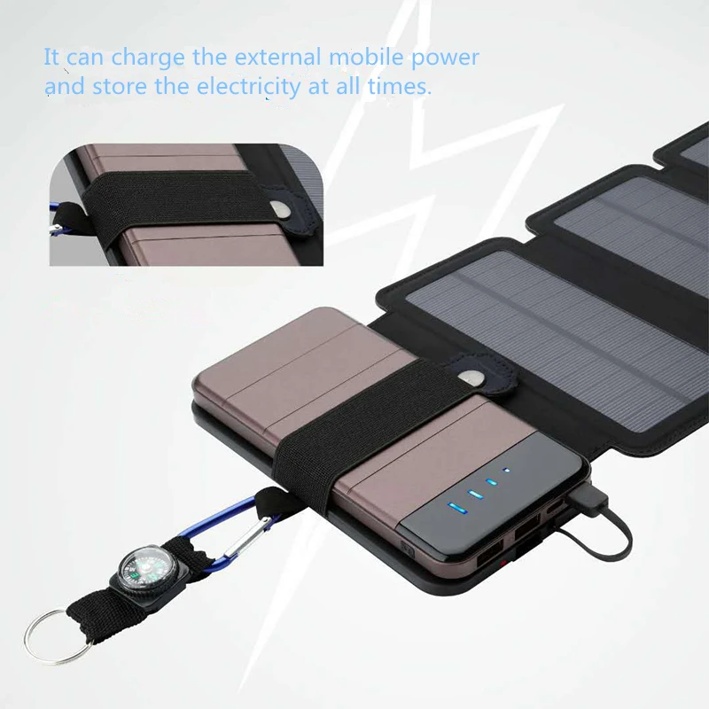 Зарядное устройство на солнечных батареях KERNUAP 20 Вт складное 5 В 2 1 А USB-выход