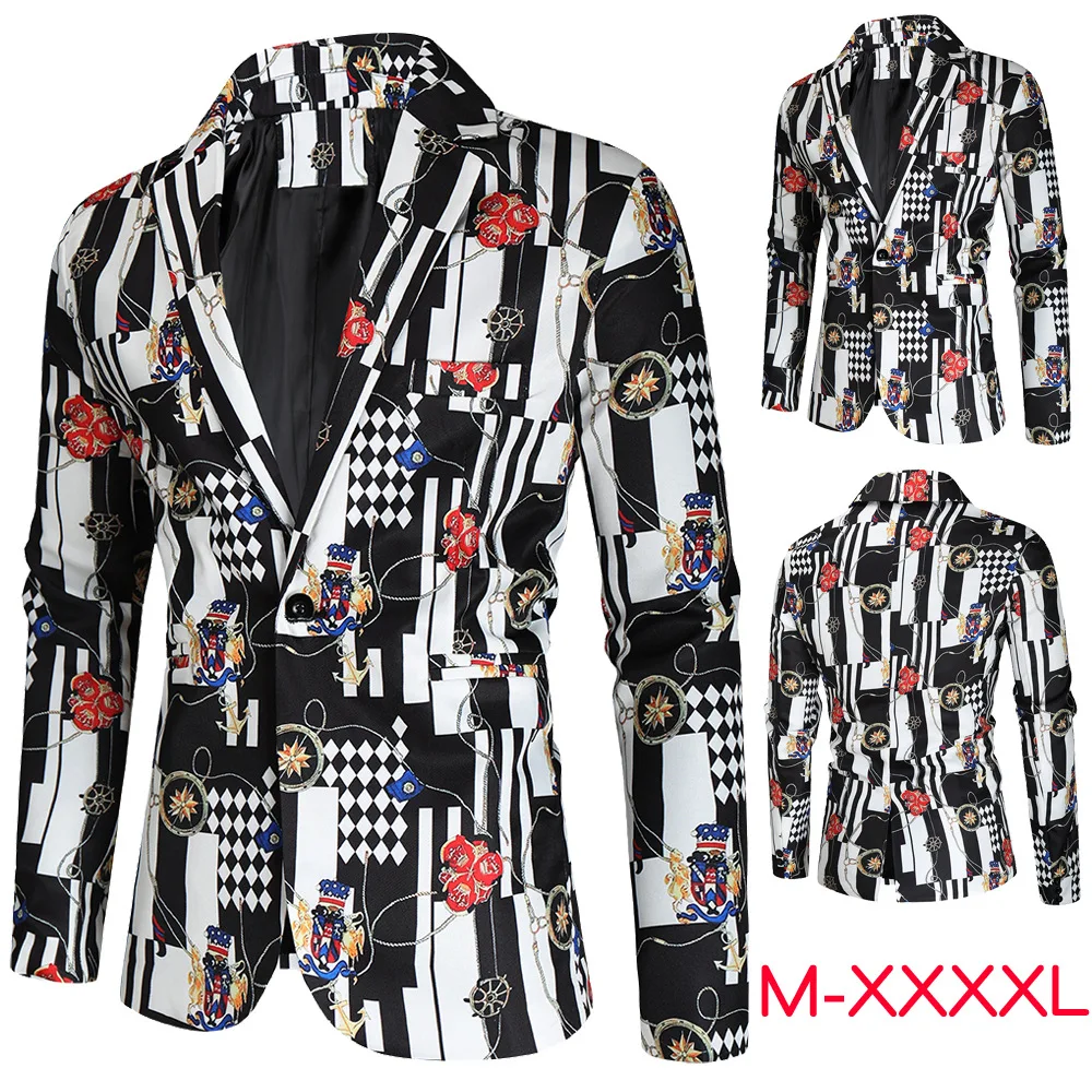 Blazer Men Autumn and Winter New Printed Suit Jacket Men Leisure Suit Mens Suit Jacket Blazers Men Clothing Suit Jacket Basted
Blazer Men Autumn and Winter New Printed Suit Jacket Men Leisure Suit Mens Suit Jacket Blazers Men Clothing Suit Jacket Basted