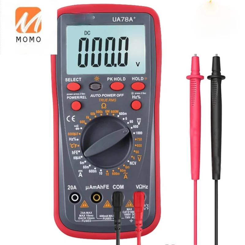 Hot sale 6000 counts Capacitance Resistance Temperature NCV TRMS AC DC digital multimeter
Hot sale 6000 counts Capacitance Resistance Temperature NCV TRMS AC DC digital multimeter
