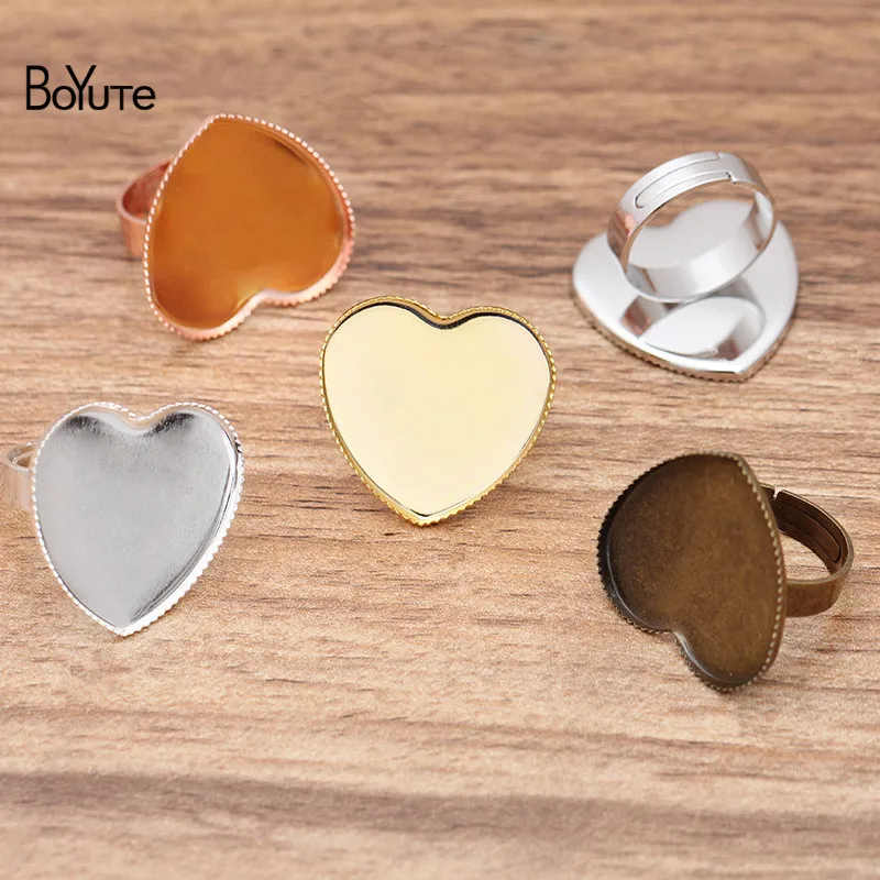 BoYuTe Custom Made (200 Pieces/Lot) Metal Brass Blank Ring Setting with 25MM Heart Cabochon Base Diy Adjustable Ring Blank Tray
BoYuTe Custom Made (200 Pieces/Lot) Metal Brass Blank Ring Setting with 25MM Heart Cabochon Base Diy Adjustable Ring Blank Tray