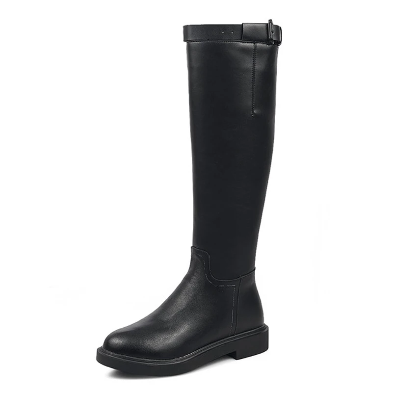 ANNYMOLI Riding Boots Flat Platform Knee High Boots Woman Zip Long Boots Buckle Ladies Shoes Autumn Winter Black Large Size 42
ANNYMOLI Riding Boots Flat Platform Knee High Boots Woman Zip Long Boots Buckle Ladies Shoes Autumn Winter Black Large Size 42