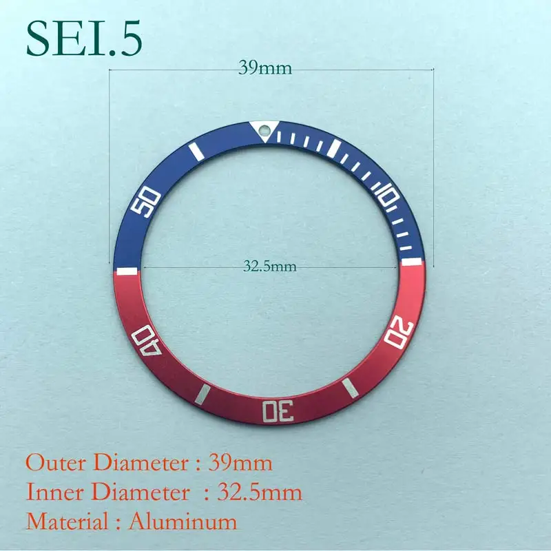 Watch Bezel Outer Diameter 39mm Inner Diameter 32.3mm Aluminum Bezel Insert for 44mm Abalone Case 6105 Watch Replacement SE.5
Watch Bezel Outer Diameter 39mm Inner Diameter 32.3mm Aluminum Bezel Insert for 44mm Abalone Case 6105 Watch Replacement SE.5