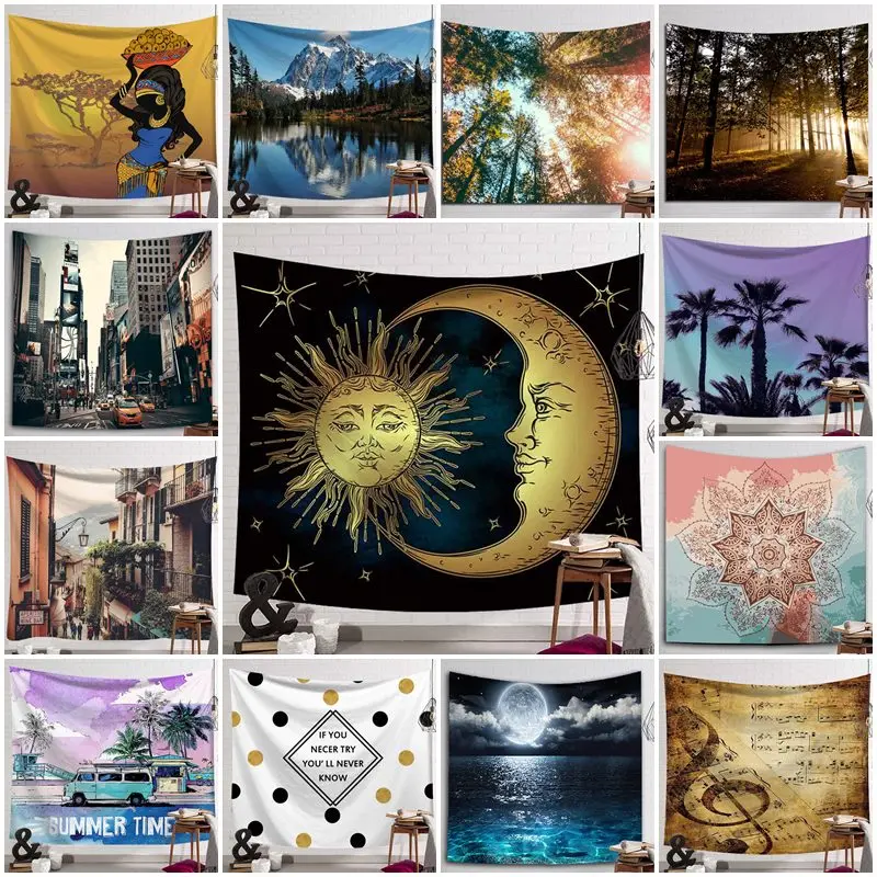 Indian Mandala Sun Moon Tapestry Wall Hanging Art Printed Bedroom Decor Bedspread Cover Throw Beach Mat Pattern Shipped Randomly 
Indian Mandala Sun Moon Tapestry Wall Hanging Art Printed Bedroom Decor Bedspread Cover Throw Beach Mat Pattern Shipped Randomly