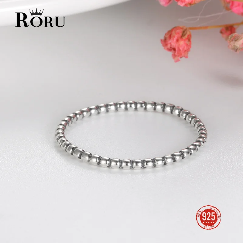 Real 100% 925 Sterling Silver Ring Small Round Beads Finger Rings for Women Luxury Fine Jewelry Finger Rings Gift 
Real 100% 925 Sterling Silver Ring Small Round Beads Finger Rings for Women Luxury Fine Jewelry Finger Rings Gift