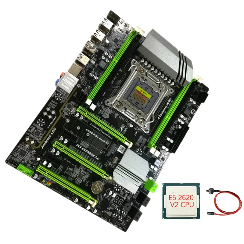 X79 Motherboard Set LGA2011 with E5 2620 V2 CPU +Switch Cable Support RECC DDR3 RAM USB3.0 SATA3.0 M.2 Interface
X79 Motherboard Set LGA2011 with E5 2620 V2 CPU +Switch Cable Support RECC DDR3 RAM USB3.0 SATA3.0 M.2 Interface