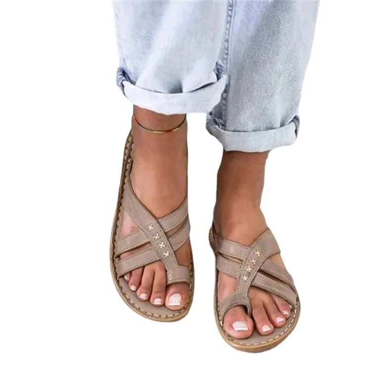 Hot Sale Roman Women Slippers Comfy Fashion Large Size Cross Solid Color Wedge Heel Women Shoes Open Toe Woman Sandals
Hot Sale Roman Women Slippers Comfy Fashion Large Size Cross Solid Color Wedge Heel Women Shoes Open Toe Woman Sandals