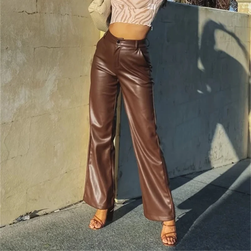 Woman New High Waist Leather Leggings Female Black Fitness PU Loose Pants Ladies Thick Push Slim Pants Elastic Trousers A148
Woman New High Waist Leather Leggings Female Black Fitness PU Loose Pants Ladies Thick Push Slim Pants Elastic Trousers A148