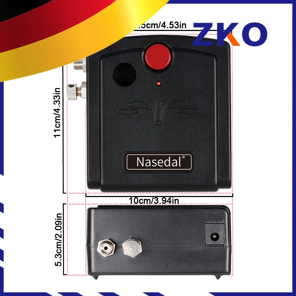 Nasedal NT-19 Dual-Action Airbrush Compressor Kit 0.3mm Airbrush Spray Gun for Nail Airbrush Model Cake Car Fish Shoes Painting
Nasedal NT-19 Dual-Action Airbrush Compressor Kit 0.3mm Airbrush Spray Gun for Nail Airbrush Model Cake Car Fish Shoes Painting