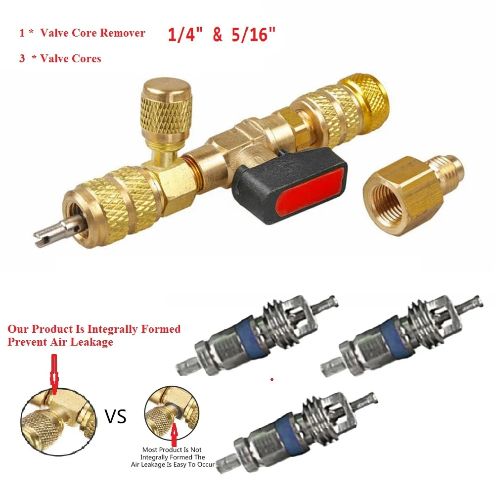 1PC HVAC Valve Core Installer Ball Valve Adapter Tool Remover Dual Size 5/16"&1/4" Port Auto Air Condition Refrigeration Tools
1PC HVAC Valve Core Installer Ball Valve Adapter Tool Remover Dual Size 5/16"&1/4" Port Auto Air Condition Refrigeration Tools