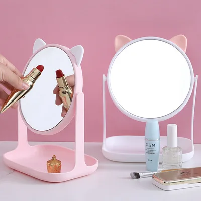 1 Piece of Rotating Assembled Makeup Mirror Desktop Countertop Base for Bathroom Travel Ordinary Pink Cat Ear Mirror
1 Piece of Rotating Assembled Makeup Mirror Desktop Countertop Base for Bathroom Travel Ordinary Pink Cat Ear Mirror