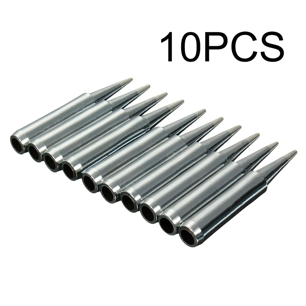 10pc 900M-T-B Lead-free Pure Copper Solder Iron Tips 6.3mm 4mm For Soldering Station Welding Torch Tip Welder Accessories - купить по