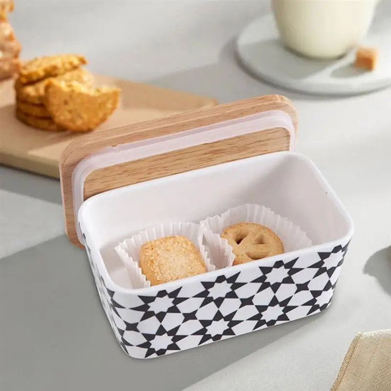 Ceramic Butter Box Sealing With Wood Lid FoodDish Ceramic Keeper Tool Cheese Storage Tray Lunch Box Container For Kitchen
Ceramic Butter Box Sealing With Wood Lid FoodDish Ceramic Keeper Tool Cheese Storage Tray Lunch Box Container For Kitchen