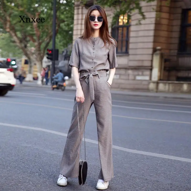 2021 New Summer Two-Piece Set High Waist Drape Wide Leg Pants Suit Goddess Fan Striped Street Women's Clothing Outfits
2021 New Summer Two-Piece Set High Waist Drape Wide Leg Pants Suit Goddess Fan Striped Street Women's Clothing Outfits