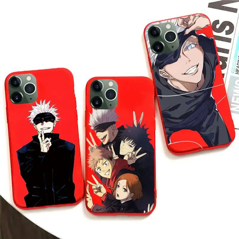 Japan Hot Cartoon Anime Jujutsu Kaisen Phone Case For Iphone 6 6s 7 8 Plus XR X XS 11 12 Pro Mini Max Candy Red Silicone Cover
Japan Hot Cartoon Anime Jujutsu Kaisen Phone Case For Iphone 6 6s 7 8 Plus XR X XS 11 12 Pro Mini Max Candy Red Silicone Cover