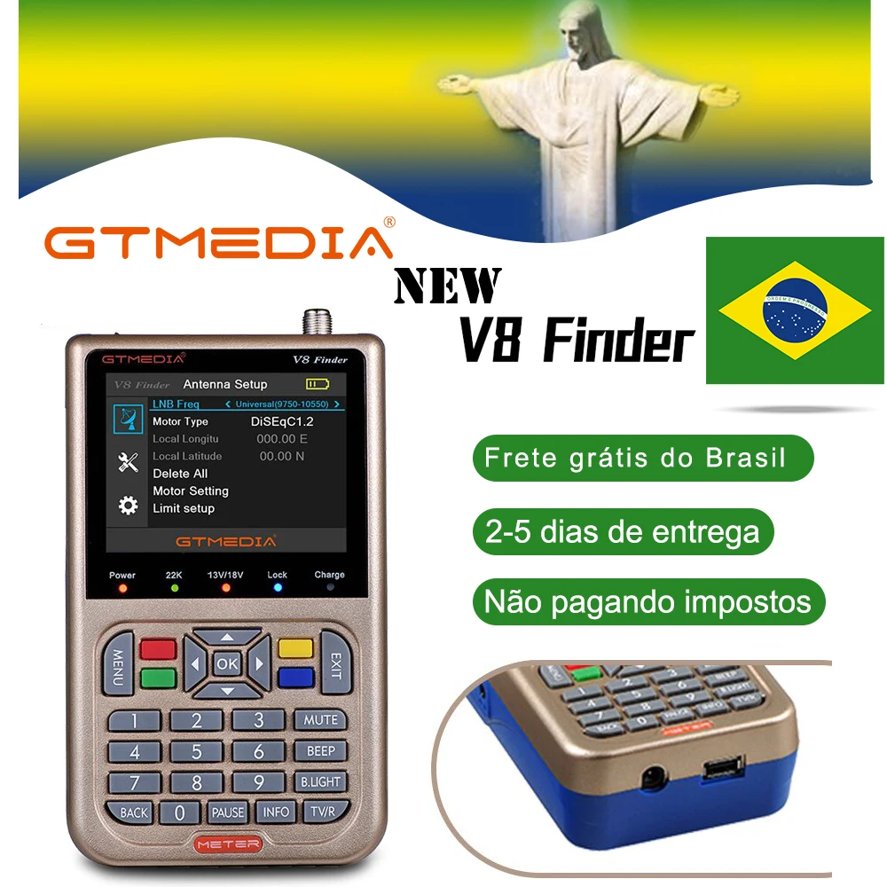 V8 прибор обнаружения метр SatFinder цифровой спутниковый искатель DVB S/S2/S2X HD 1080P