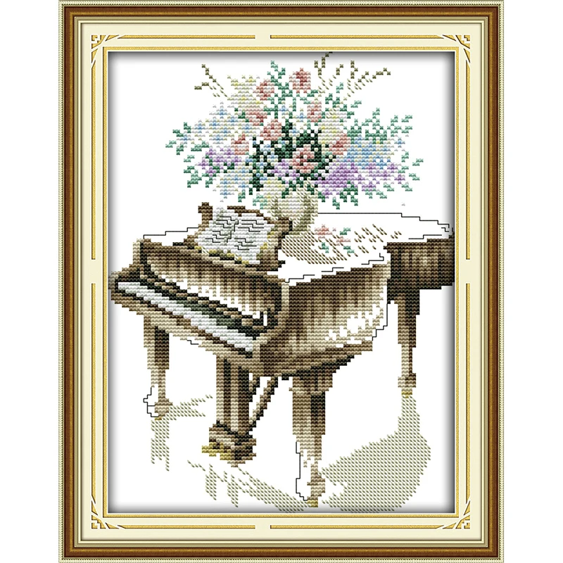 Everlasting Love Grand Piano Ecological Cotton Chinese Cross Stitch 14CT Stamped Printed DIY Christmas Decorations For Home Gift
Everlasting Love Grand Piano Ecological Cotton Chinese Cross Stitch 14CT Stamped Printed DIY Christmas Decorations For Home Gift