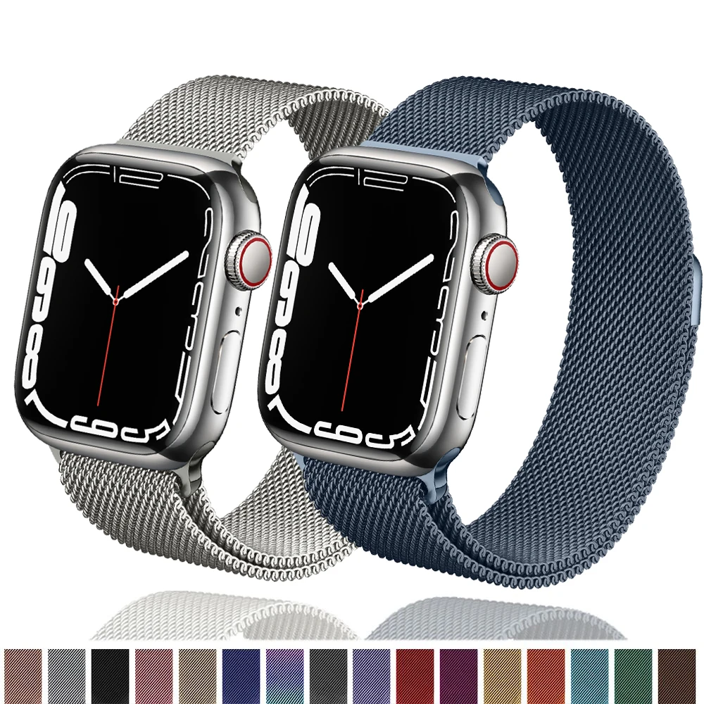 Magnetic Loop Strap For Apple watch Band 44mm 40mm 45mm 41mm 42mm 38mm Stainless steel correa bracelet iWatch serie 3 4 5 6 se 7
Magnetic Loop Strap For Apple watch Band 44mm 40mm 45mm 41mm 42mm 38mm Stainless steel correa bracelet iWatch serie 3 4 5 6 se 7