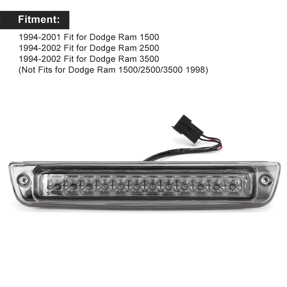 High Mounted Third Brake Stop Light 55077263AB Fit for Dodge Ram 1500/2500/3500 94-01
High Mounted Third Brake Stop Light 55077263AB Fit for Dodge Ram 1500/2500/3500 94-01