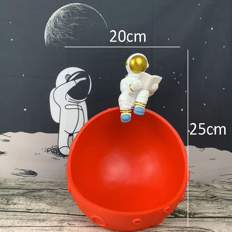 Astronaut Decorative Bowl Storage Ornament Candy Organizer Jar Resin Portrait Statue Tea Table Desk Decor LED Light Illumination 
Astronaut Decorative Bowl Storage Ornament Candy Organizer Jar Resin Portrait Statue Tea Table Desk Decor LED Light Illumination