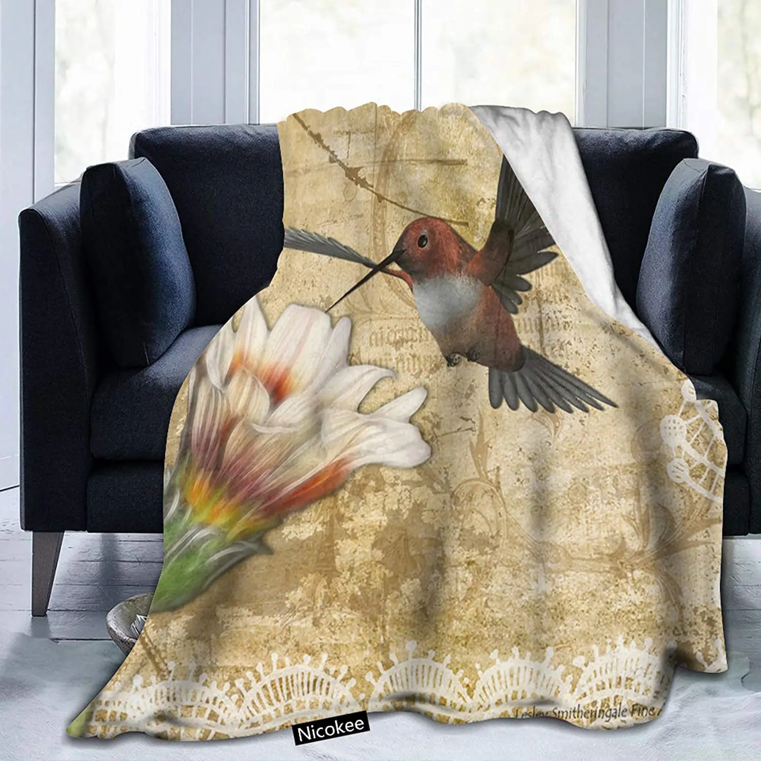 Nicokee Flannel Fleece Blanket Vintage Novelty Hummingbird Throw Blankets for Bed Couch Chair and Sofa
Nicokee Flannel Fleece Blanket Vintage Novelty Hummingbird Throw Blankets for Bed Couch Chair and Sofa