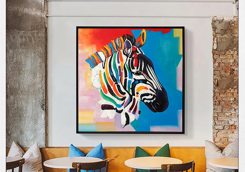 Handmade Modern Colorful Zebra Paintings For Living Room Wall Canvas 5 Panel Abstract Large Oil Art Animal Pictures Decor
Handmade Modern Colorful Zebra Paintings For Living Room Wall Canvas 5 Panel Abstract Large Oil Art Animal Pictures Decor